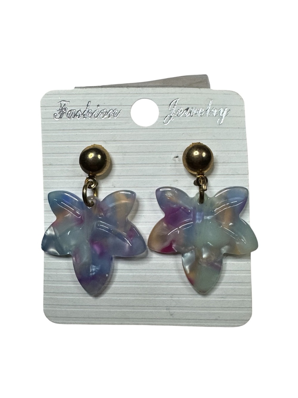 Fashion Jewelry Pastel Leaf Design Earrings